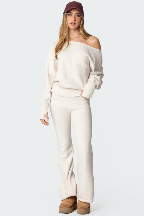 Plush Oversized Asymmetric Sweater view 2