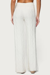 Louise Straight Leg Cable Knit Trousers