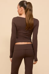 Hayden Square Neck Long Sleeve Top