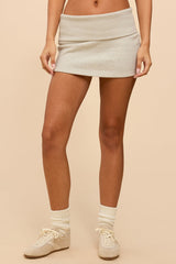 Nayel Fleece Foldover Mini Skirt