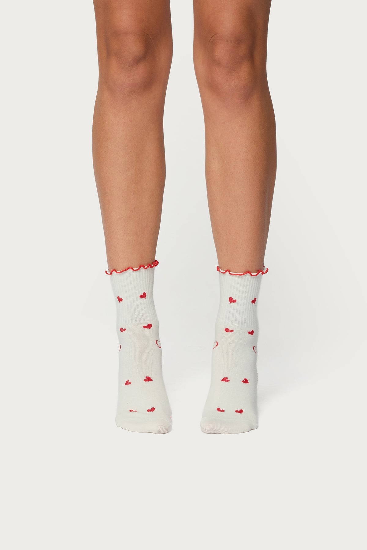Contrast Frilly Socks