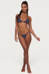 Kenni Ring Contrast Triangle Bikini Top