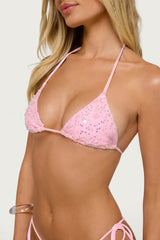 Naomey Sequin Triangle Bikini Top