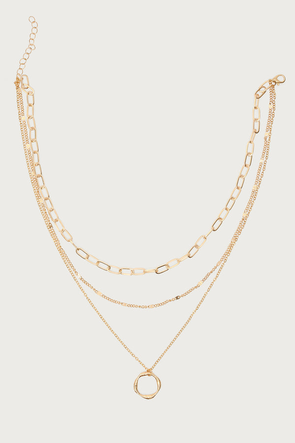 Layered Mixed Chain Necklace view 2