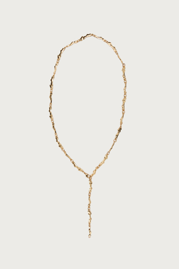 Textured Cascading Chain Necklace