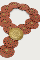 Faux Leather Western Disc Belt