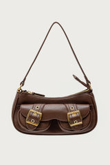 Zinnia Faux Leather Buckle Bag