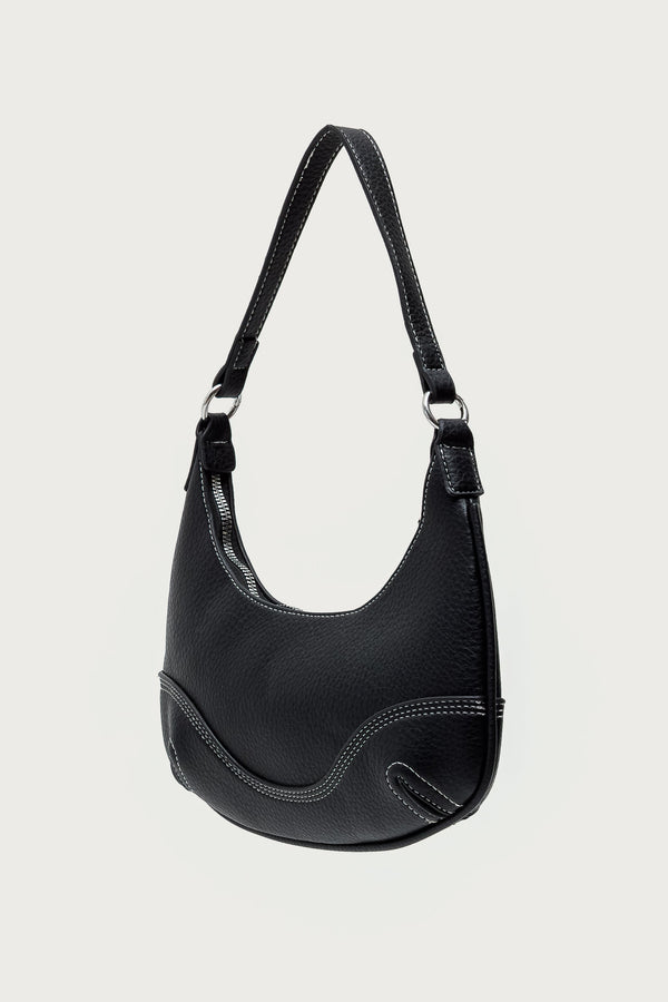 Contrast Stitch Faux Leather Bag
