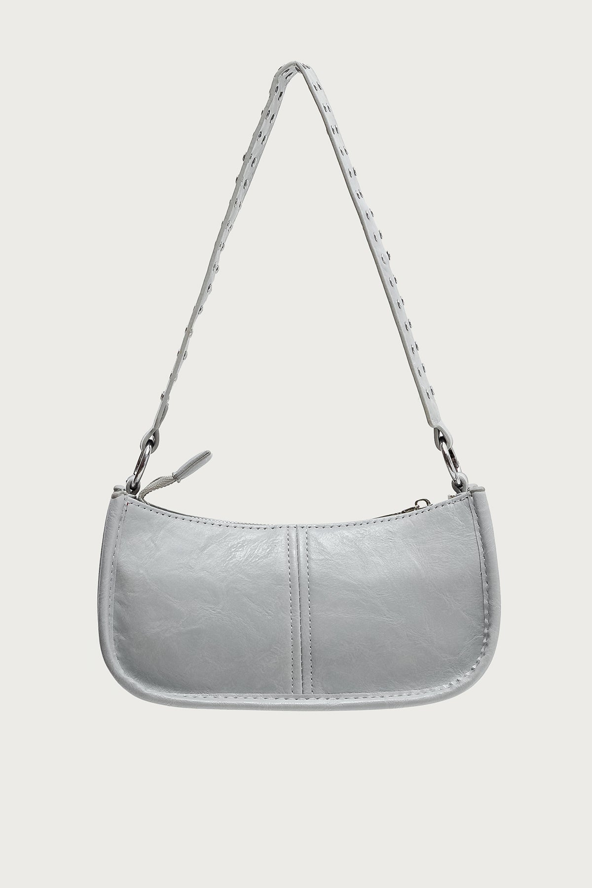 Studded Strap Faux Leather Bag