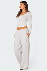 Wide Leg Cargo Joggers