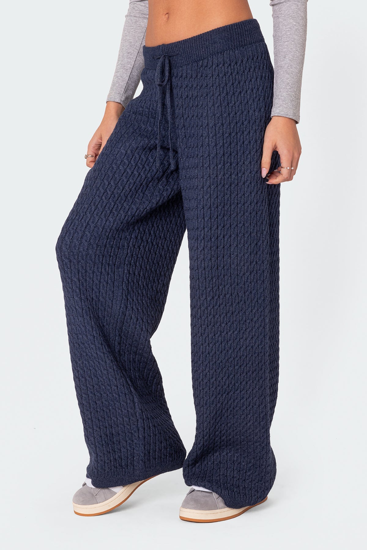 Portia Relaxed Cable Knit Trousers