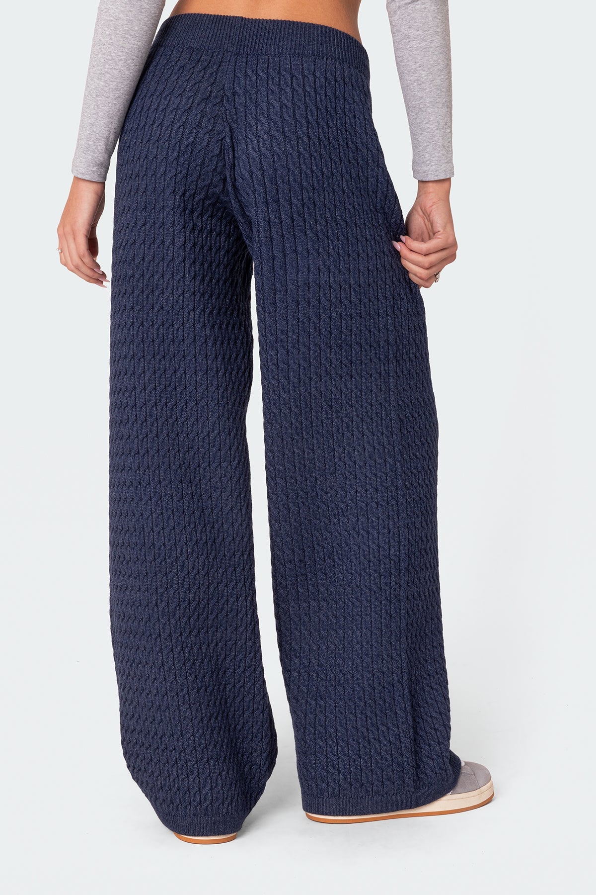 Portia Relaxed Cable Knit Trousers