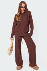 Jelena Relaxed Cable Knit Trousers
