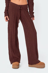 Jelena Relaxed Cable Knit Trousers