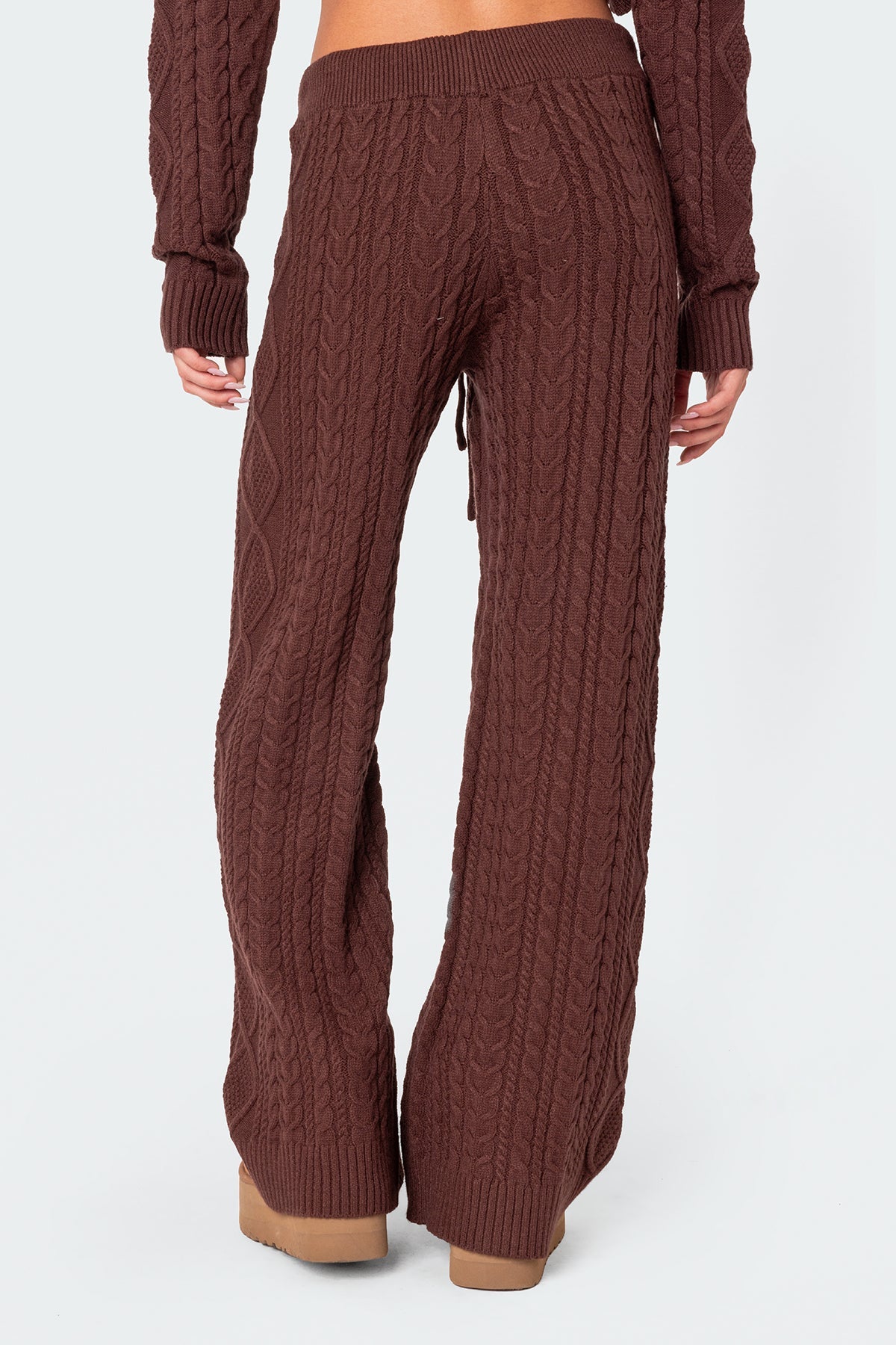 Jelena Relaxed Cable Knit Trousers