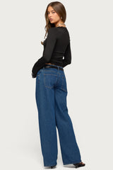 Kailin Lacey Flared Sleeve Top