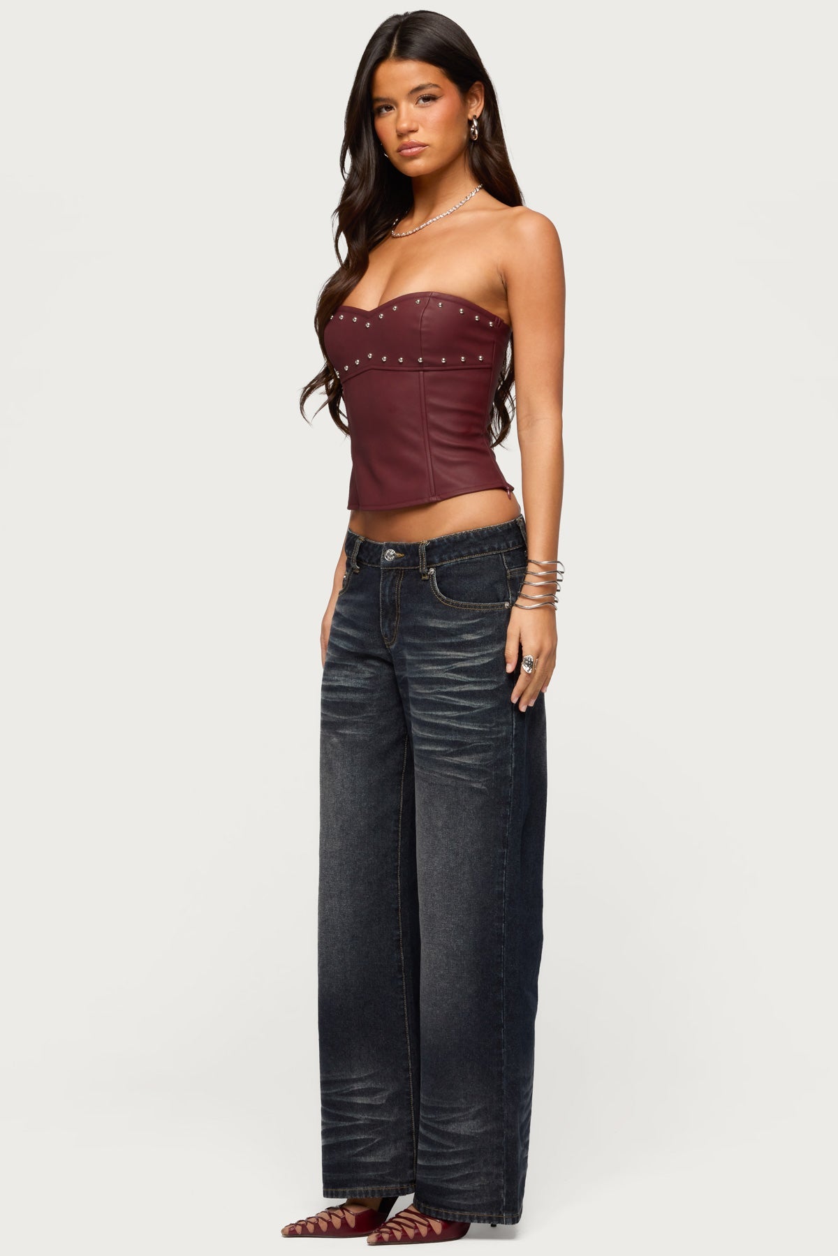 Magda Acid Wash Low Rise Baggy Jeans