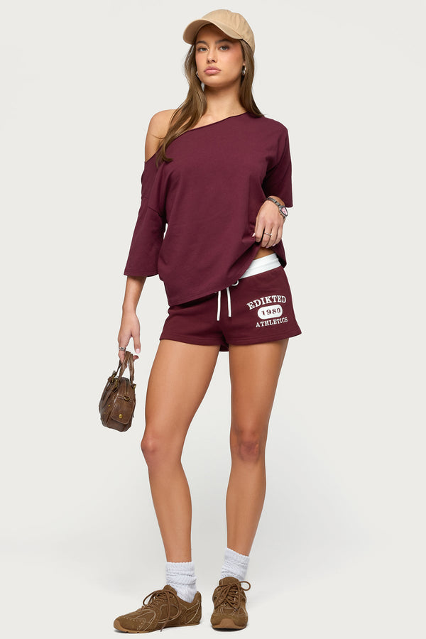 Edikted Athlete Contrast Micro Shorts view 1