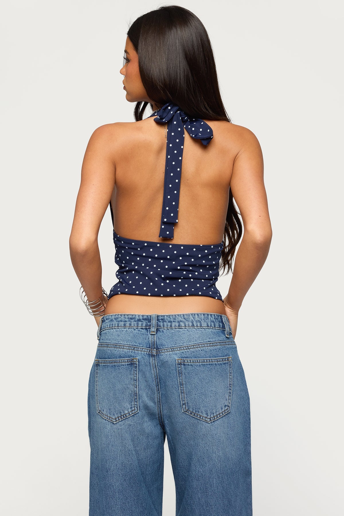 Blaire Polka Dot Halter Top