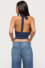 Blaire Polka Dot Halter Top