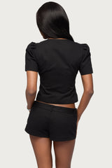 Thea Twill Button Up Top