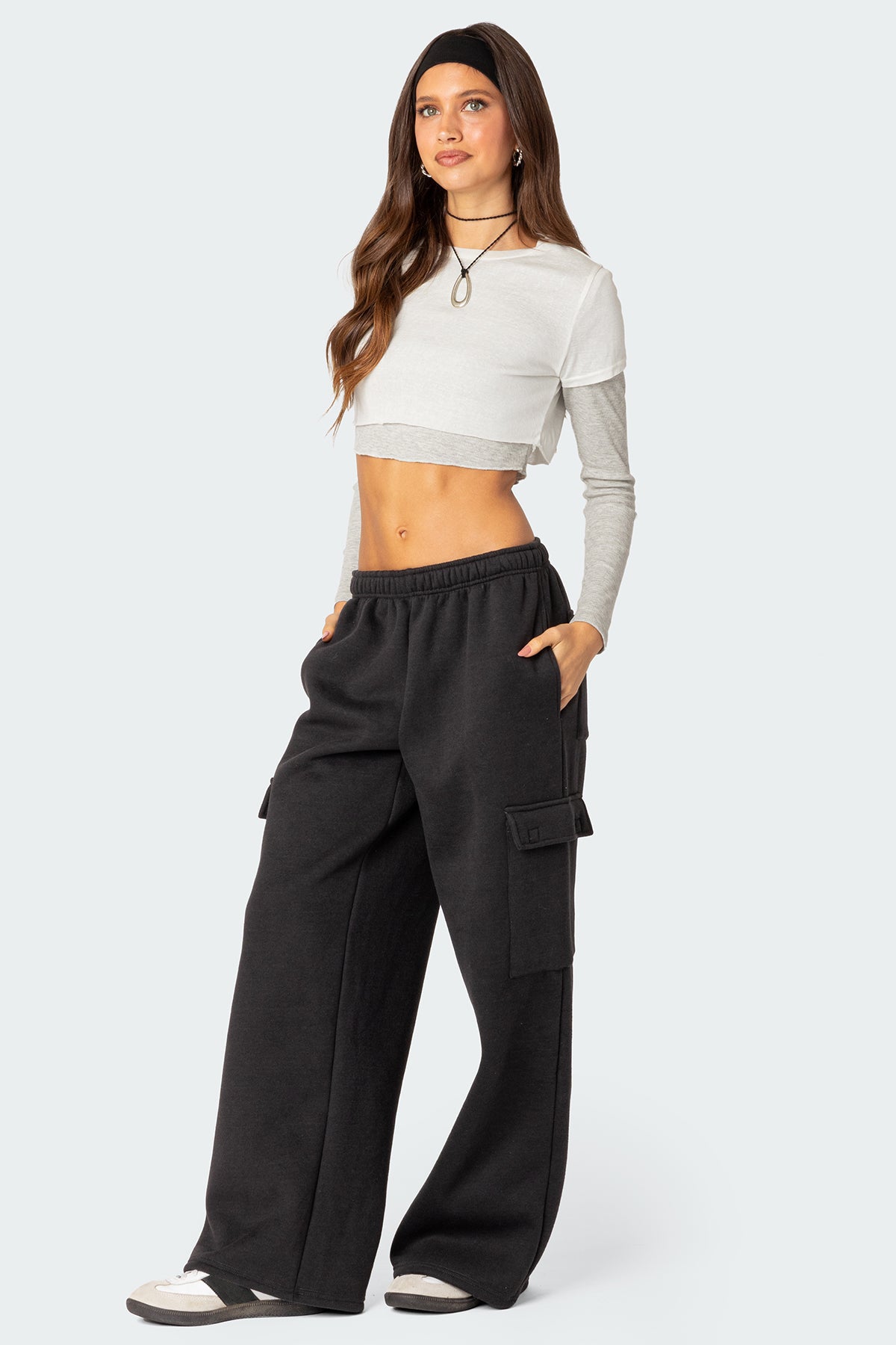 Wide Leg Cargo Joggers