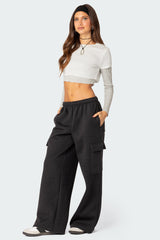 Wide Leg Cargo Joggers