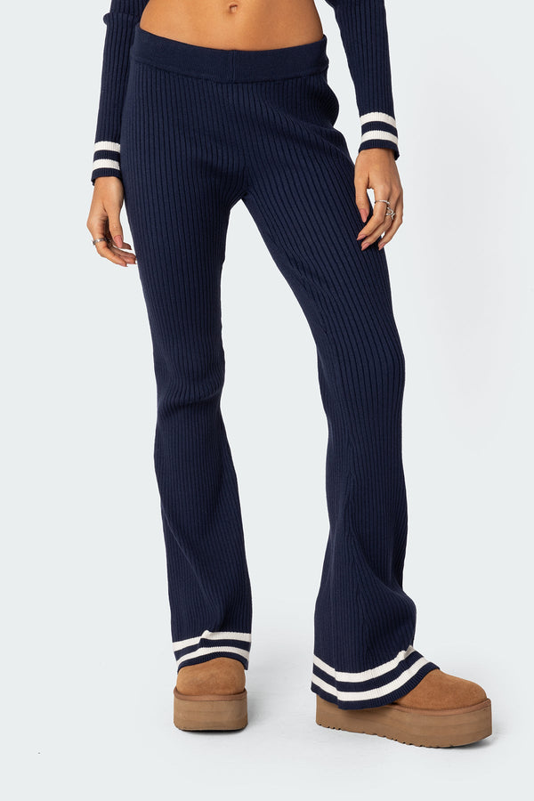 Pluto Ribbed Flared Trousers
