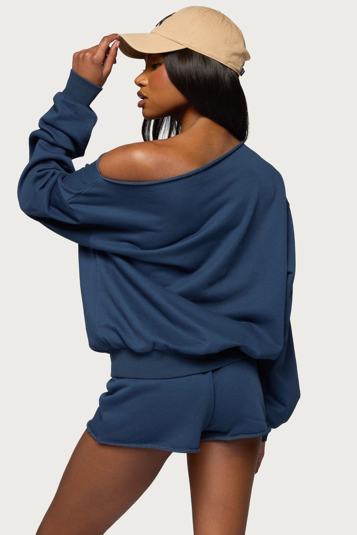 Juana Off Shoulder Lightweight Sweatshirt