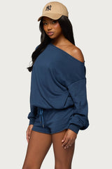 Juana Off Shoulder Lightweight Sweatshirt