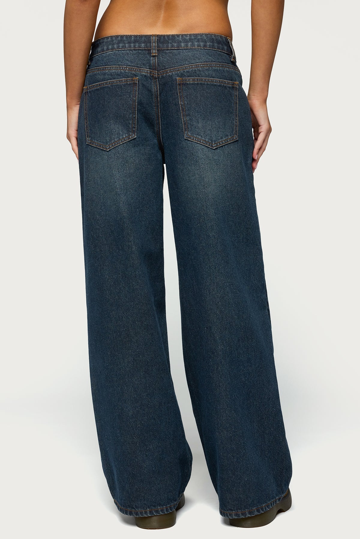 Heart Pockets Low Rise Baggy Jeans