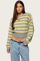 Penelope Fuzzy Striped Sweater