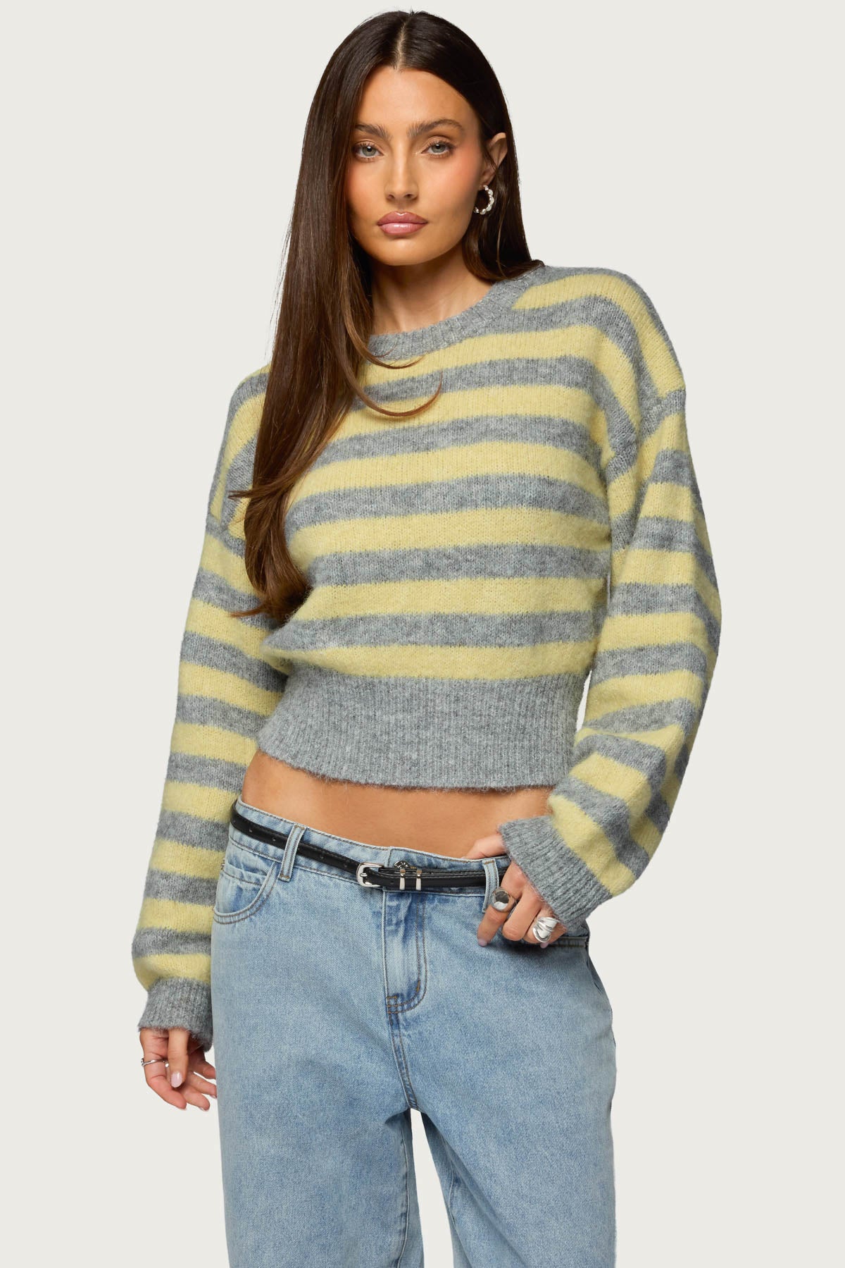 Penelope Fuzzy Striped Sweater