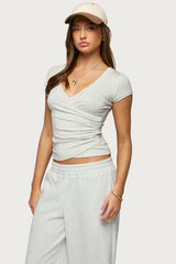 Iria V Neck Wrapped Top