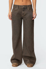 Zahra Mud Wash Low Rise Baggy Jeans