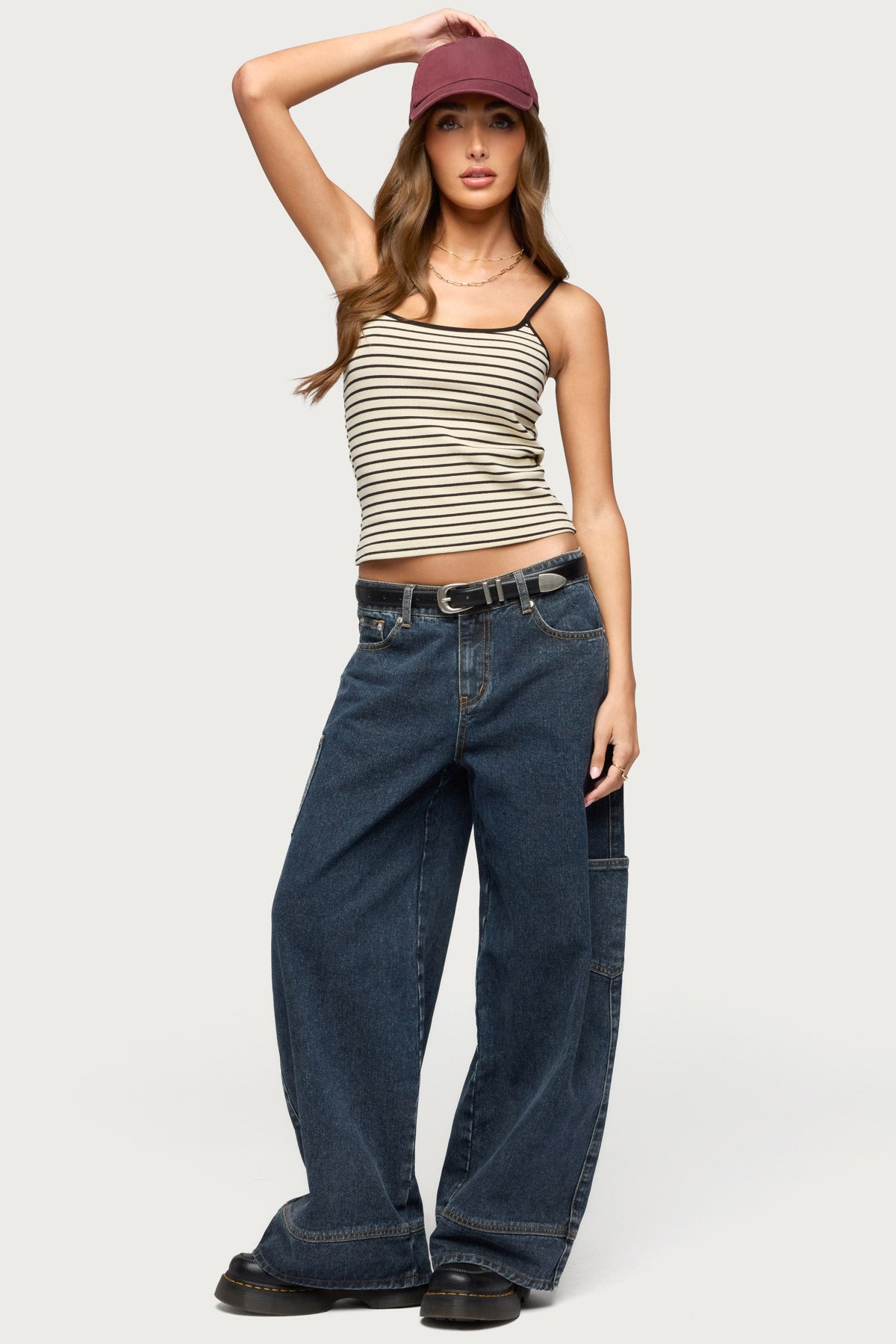 Gretta Striped Ribbed Tank Top