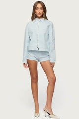 Myah Pinstripe Micro Shorts