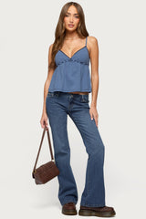 Orietta Striped Babydoll Top