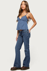 Orietta Striped Babydoll Top