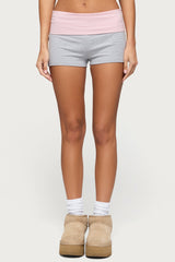 Emmey Contrast Foldover Shorts