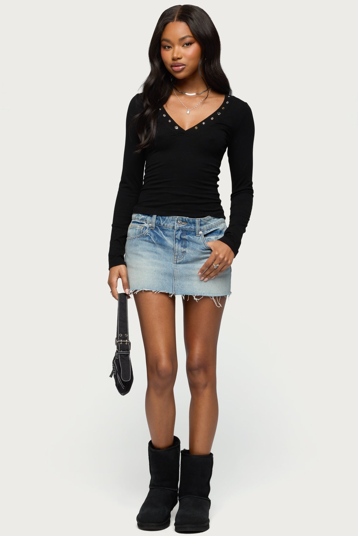 Rossie Stud & Button Top