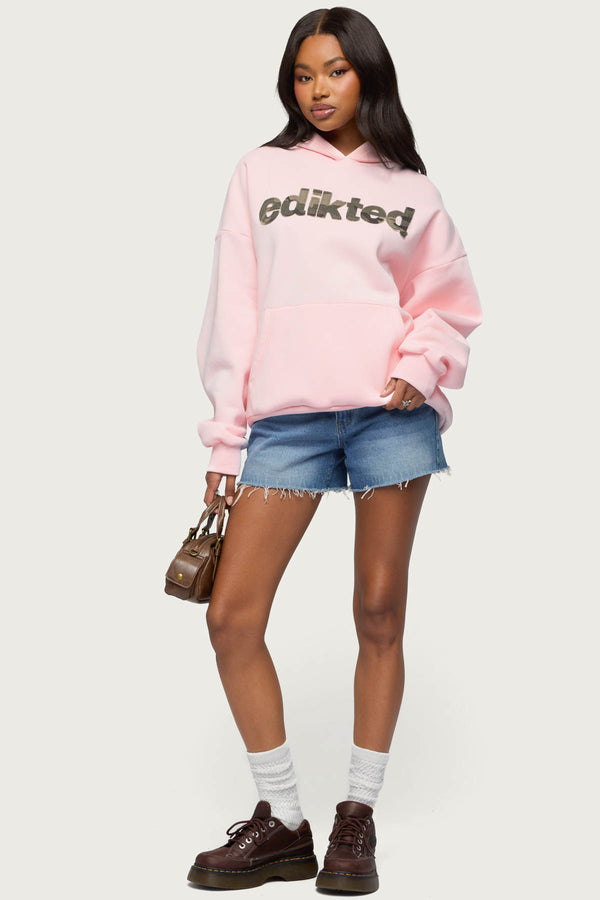 Camo Cutie Edikted Oversized Hoodie