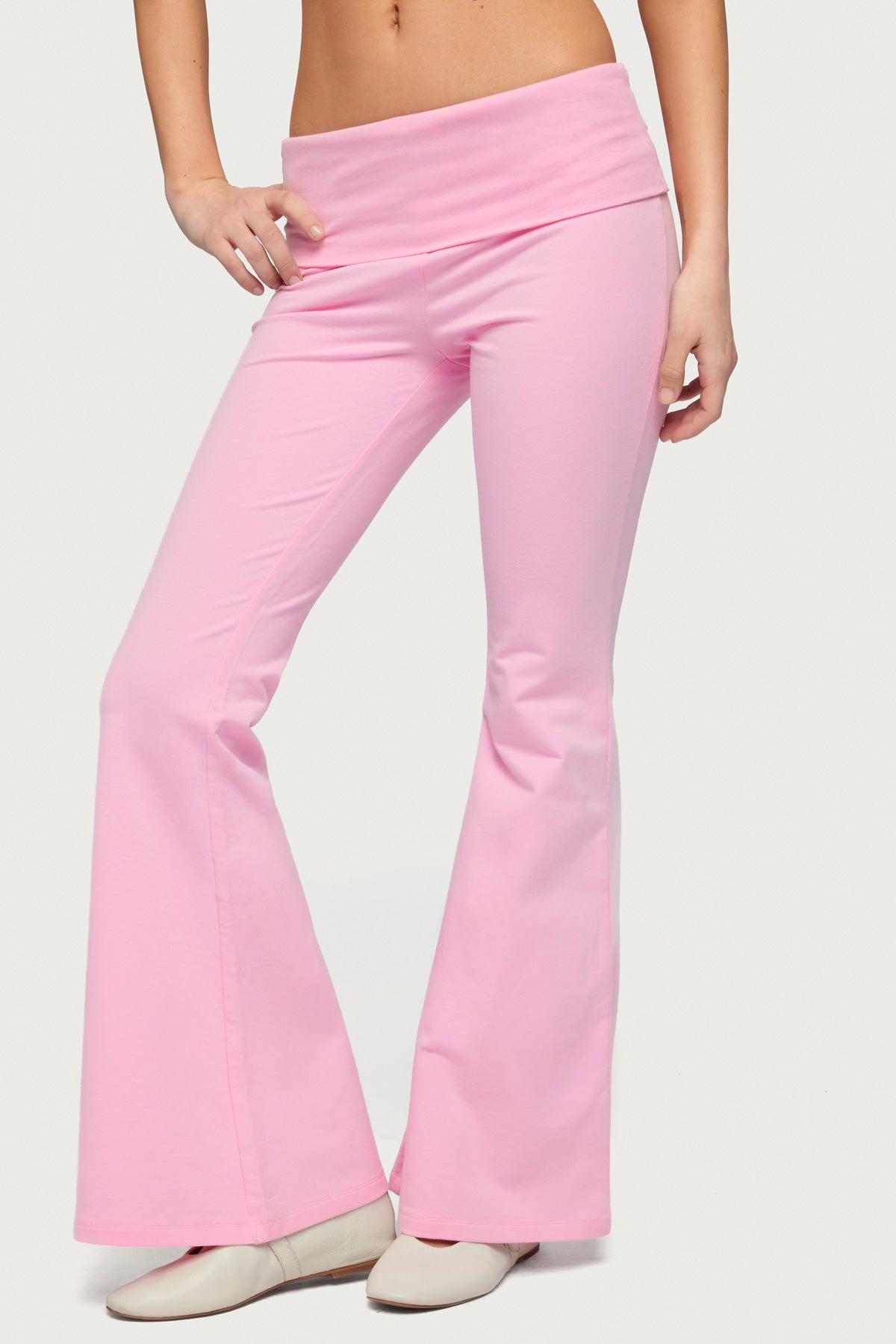 Petite Naomi Foldover Flared Leggings