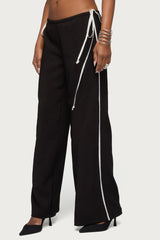Mikah Dotted Ribbon Wide Leg Trousers