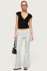 Petite Naomi Foldover Flared Leggings