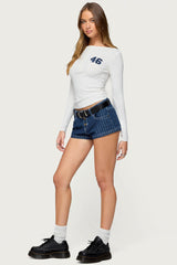 46 Ribbed Henley Top