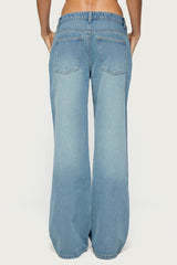 Raelynn Washed Low Rise Baggy Jeans