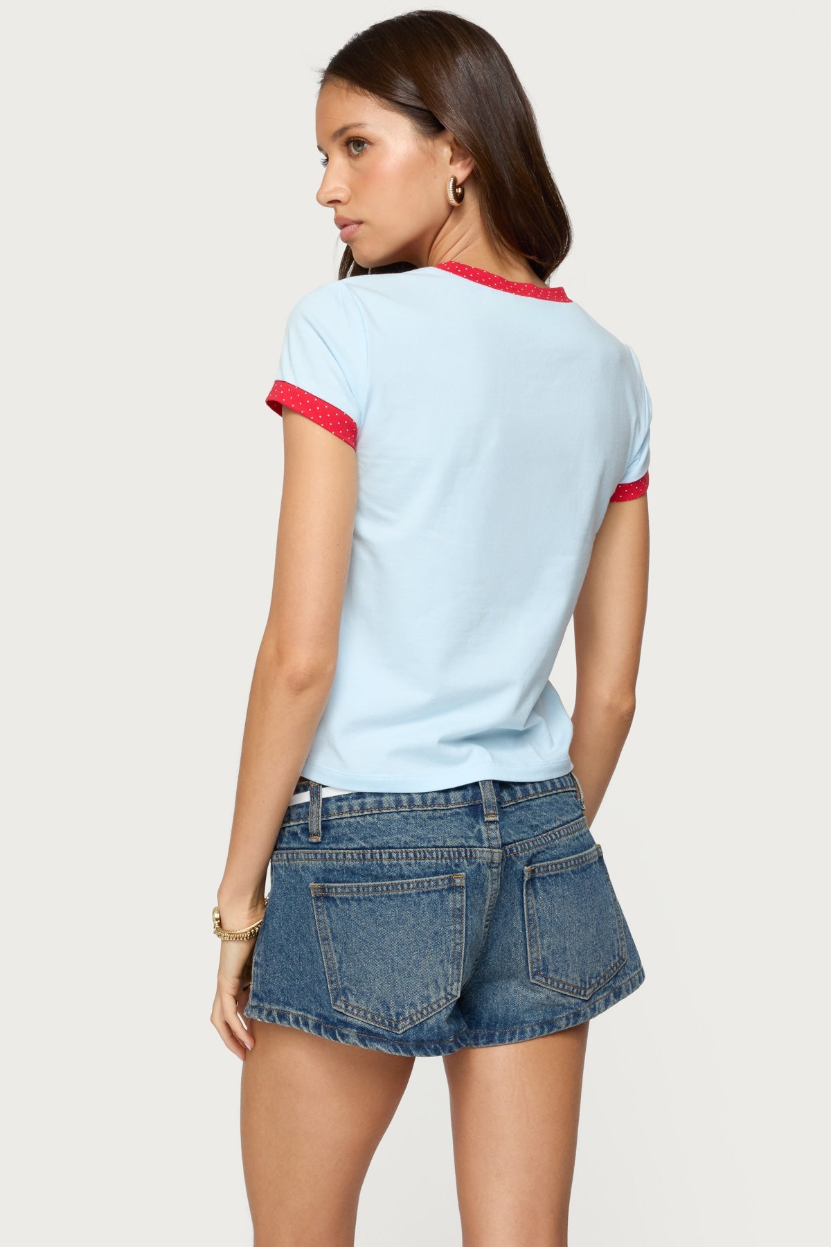 Eighty Polka Dot Contrast T Shirt