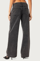 Raelynn Washed Low Rise Baggy Jeans