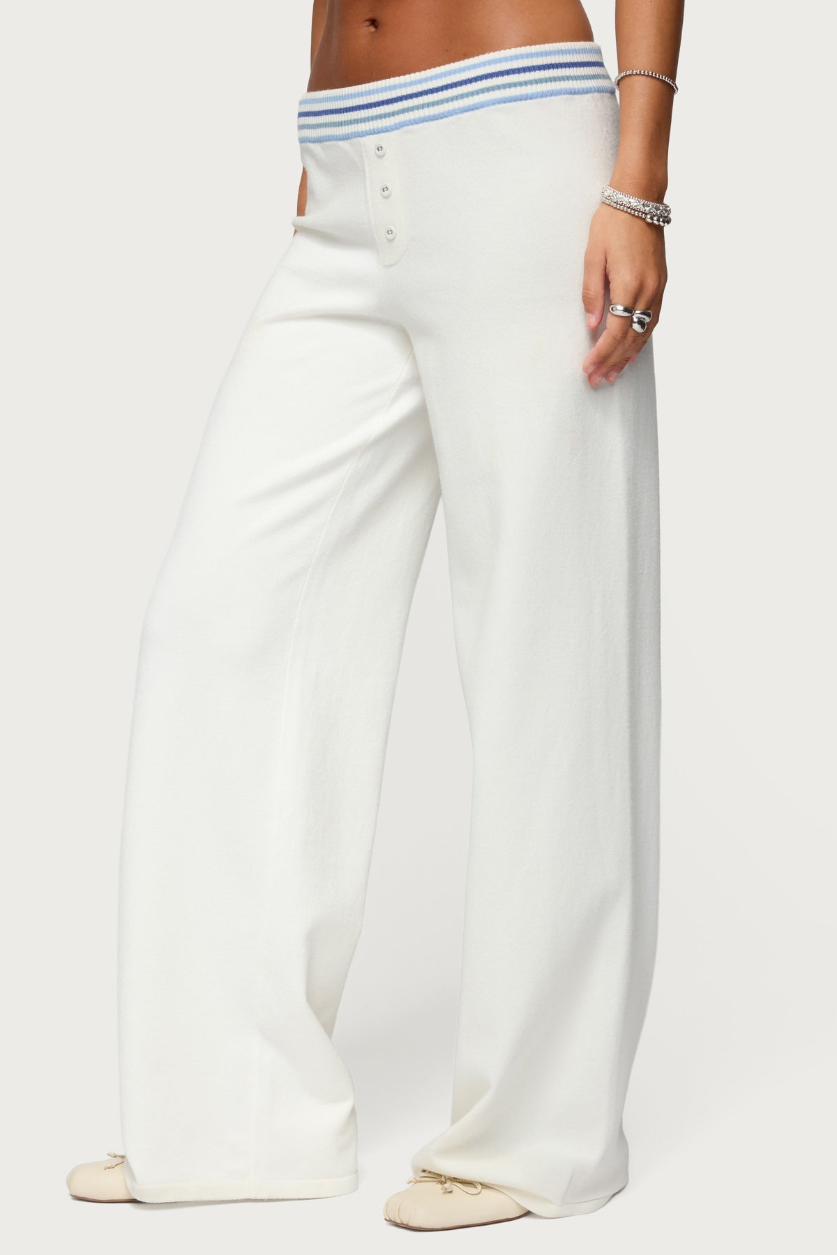 Miya Stripey Knit Trousers